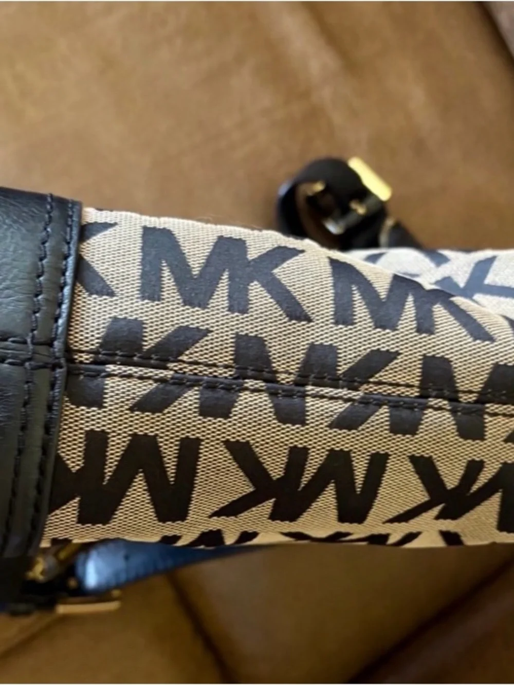 Michael Kors Black MK Logo Shoulder Bag